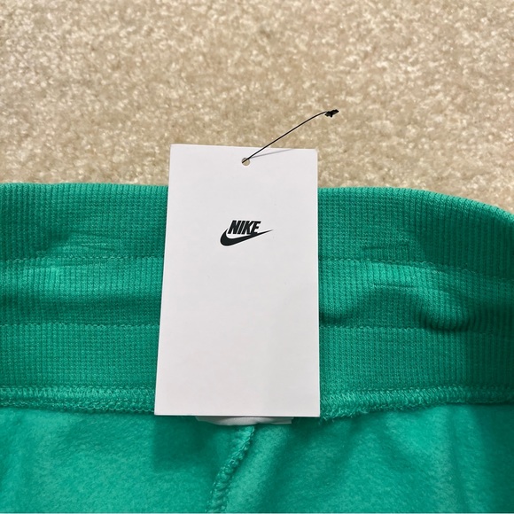 NEW Nike Sweat Shorts Womens Large Green Blue Fleece High Rise Loose Fit AOP - Picture 5 of 13